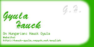 gyula hauck business card